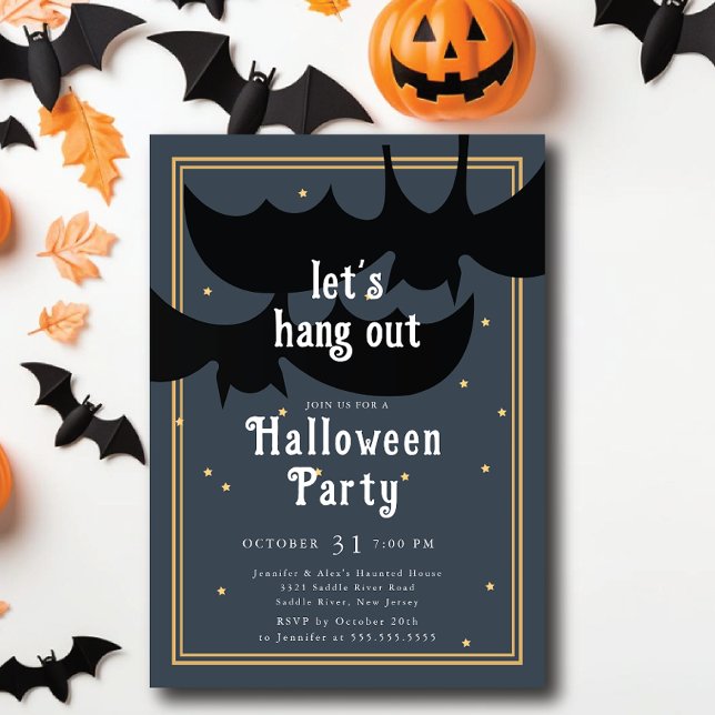 Invitación Batty Bash vamos a colgar Halloween (Subido por el creador)