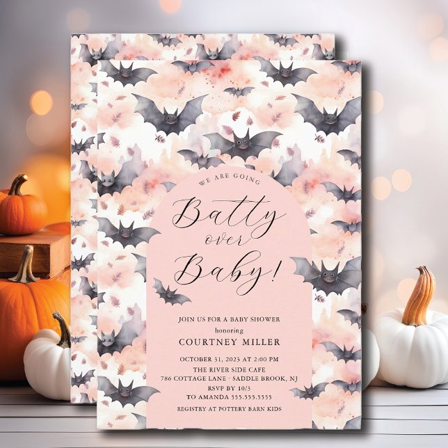 Invitación Batty Over Baby Baby Shower (Subido por el creador)