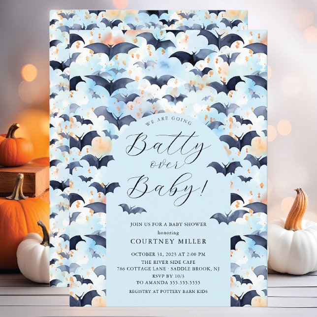 Invitación Batty Over Baby Baby Shower (Subido por el creador)