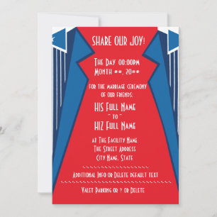 Invitación Bauhaus Tuxedo - RB (Ceremonia Boda)