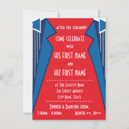 Invitación Bauhaus Tuxedo -RB (Recepción)