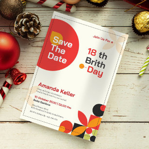 Invitación Bauhus 18.º cumpleaños