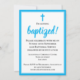 Invitación Bautismo Adulto Moderno Elegante