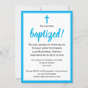 Invitación Bautismo Adulto Moderno Elegante