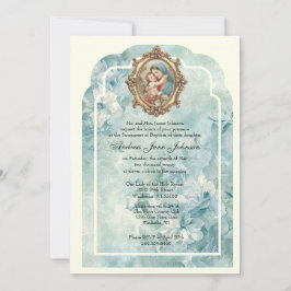 Invitación Bautismo católico Cristiano Cristiando Madre Bendi