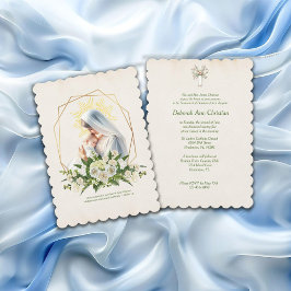 Invitación Bautismo católico Cristiano Cristiando Madre Bendi