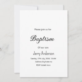 Invitación Bautismo católico niños modernos simple QR mínimo