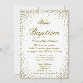 Invitación Bautismo | Confetti de oro