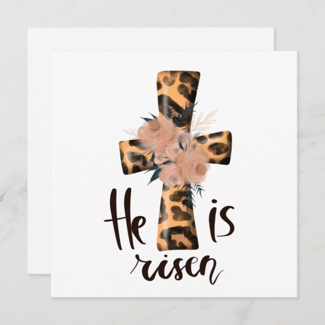 Invitación Bautismo cristiano religioso (Anverso / Reverso)