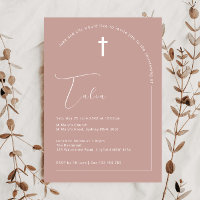 Bautismo de arco rosado de la tipografía minimalis