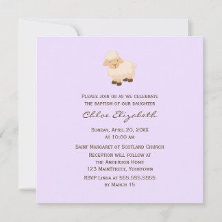 Invitación Bautismo de cordero pequeño