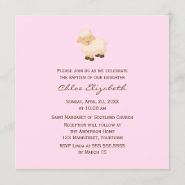 Invitación Bautismo de cordero pequeño