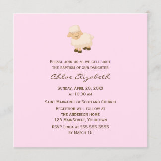 Invitación Bautismo de cordero pequeño