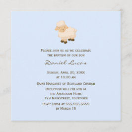 Invitación Bautismo de cordero pequeño