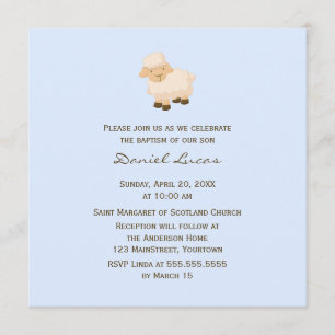 Invitación Bautismo de cordero pequeño