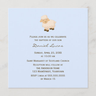 Invitación Bautismo de cordero pequeño