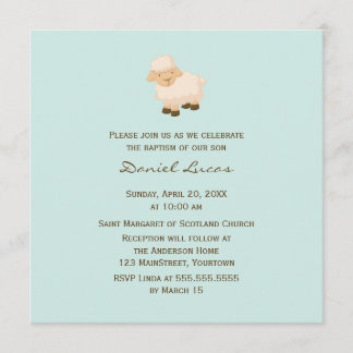 Invitación Bautismo de cordero pequeño