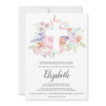 Bautismo de cruz floral rosa pastel suave