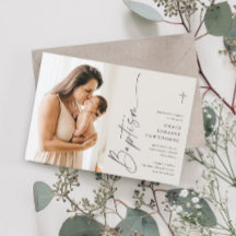 Bautismo de Foto de Escritura Elegante Moderna Mar