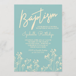 Invitación Bautismo de la silueta de la respiración del bebé