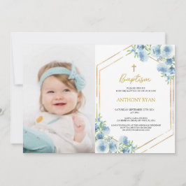 Invitación Bautismo de los niños azules