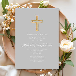 Invitación Bautismo de niño travestismo religioso