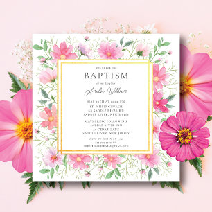 Invitación Bautismo de Petals Delicados