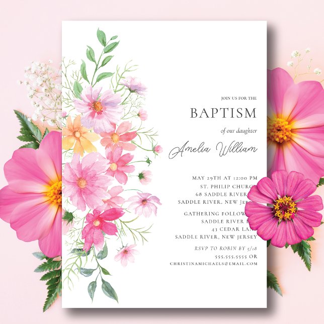 Invitación Bautismo de Petals Delicados (Subido por el creador)