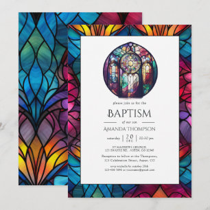 Invitación Bautismo, dedicación o presentación moderna de la 