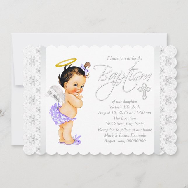 Invitación Bautismo del Ángel Púrpura (Anverso)