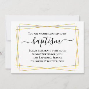 Invitación Bautismo elegante para adultos
