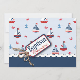 Invitación Bautismo en barcos náuticos
