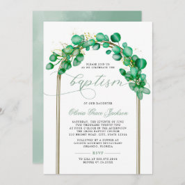 Invitación Bautismo en el Arco Verde Eucalyptus