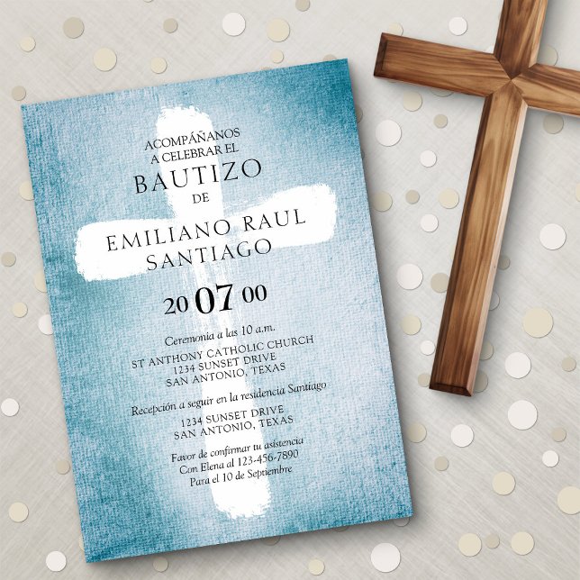 Invitación Bautismo español moderno (Subido por el creador)