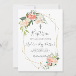 Invitación Bautismo floral