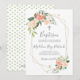 Invitación Bautismo floral