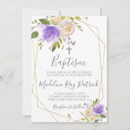 Invitación Bautismo floral