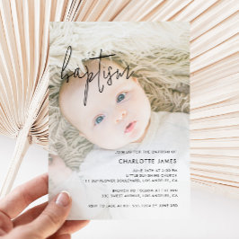 Invitación Bautismo fotográfico moderno