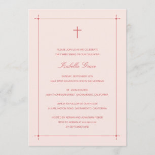 Invitación Bautismo fronterizo cruzado/Invitación a la cristi