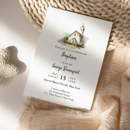 Invitación Bautismo moderno Evento religioso