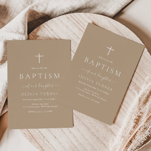Invitación Bautismo moderno y elegante