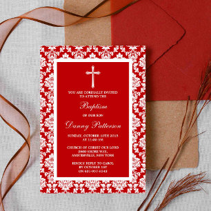 Invitación Bautismo O Cristianismo De La Cruz Roja De Damasco