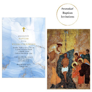Invitación Bautismo Ortodoxo Cristiano del Manantial de Vida 