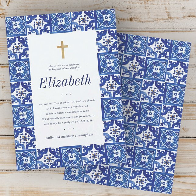 Invitación Bautismo Para Sus Azulejos Mediterráneos (Subido por el creador)