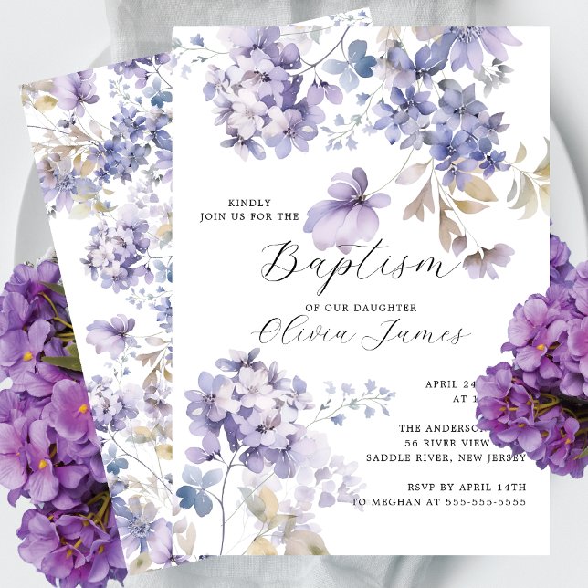 Invitación Bautismo salvaje violeta (Subido por el creador)