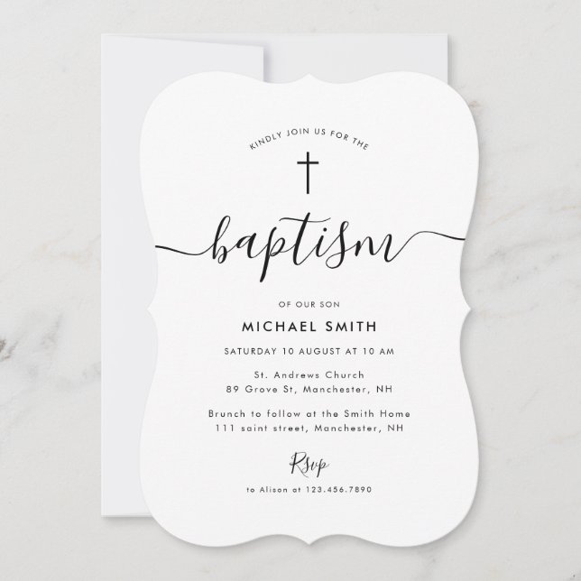 Invitación bautismo simple (Anverso)