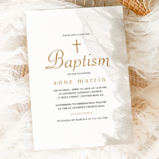 Invitación Bautismo simple entre Minimalistas (Subido por el creador)