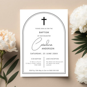 Invitación Bautismo simple minimalista