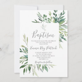 Invitación Bautismo verde