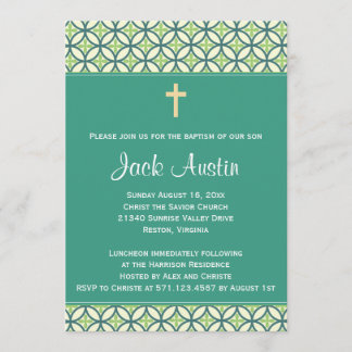 Invitación Bautismo verde/Invitación a la Navidad
